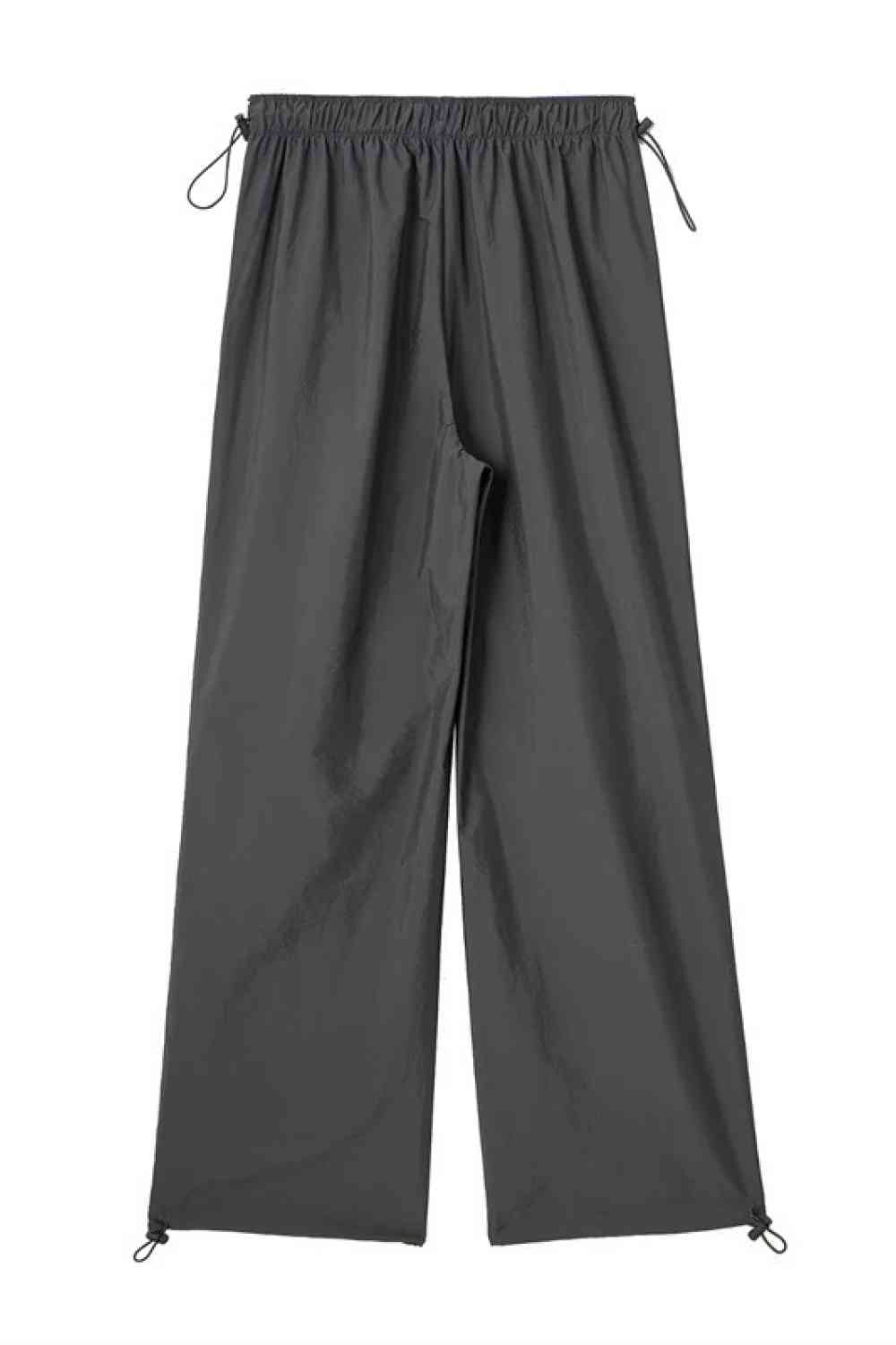 Drawstring Waist Pants with Pockets